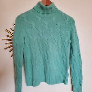 Sutton Studio Cashmere Cable Turtleneck